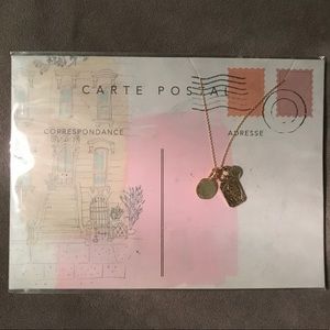 Anthropologie Postcard Charm Necklace